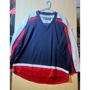 TRONX Mens‎ Hockey Jersey Navy Red White XL Long Sleeve V Neck